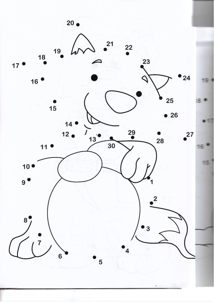 Racoon Animal Printable Dot To Dot Connect The Dots Numbers 1 30 
