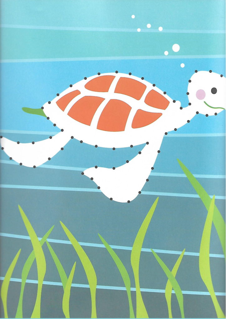 turtle sea animal printable dot to dot – connect the dots numbers 1- 10