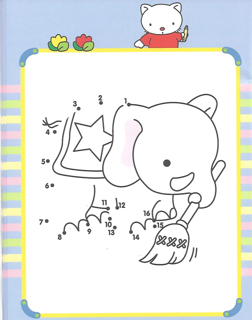 elephant animal printable dot to dot – connect the dots numbers 1-15